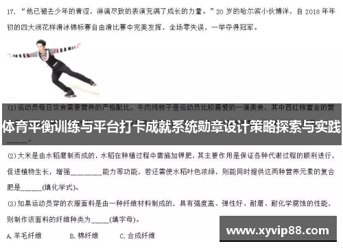 体育平衡训练与平台打卡成就系统勋章设计策略探索与实践